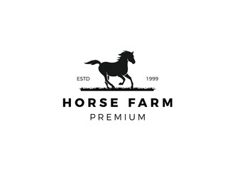 Horse Farm Logo Design Template.