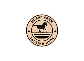 Horse Farm Logo Design Template