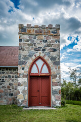 St. Thomas Anglican Church near McLean, Saskatchewan, built entirely of fieldstone in 1898