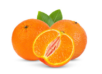 Mandarin or tangerine fruit isolated on transparent png