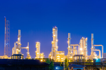 Plakat oil refinery and petrochemical plants