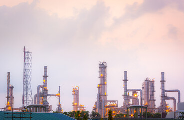 Fototapeta na wymiar oil refinery and petrochemical plants