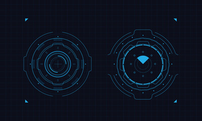 Fototapeta premium Circle hud digital interface data dashboard