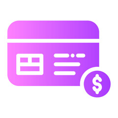 credit card gradient icon