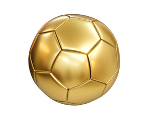 3D rendering Golden Soccer Ball Isolated on clear background.,Big Business in sports, football, soccer.