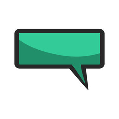 Speech bubble icon vector in cartoon style