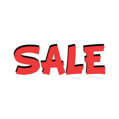 Sale writing icon vector used for promotion