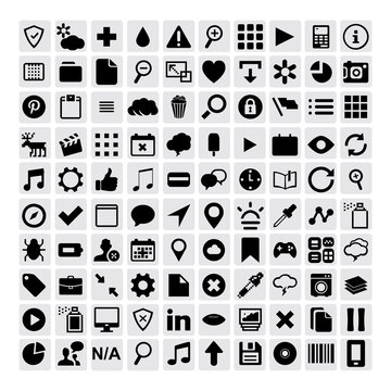 Vector set of various types of icons