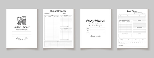 Kdp interior log book planner template