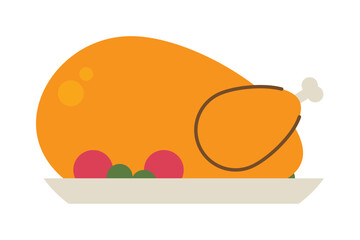 roasted chicken icon