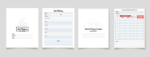 Kdp interior log book planner template
