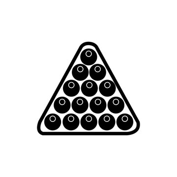 recommend clip art: Vector silhouette of billiard ball
