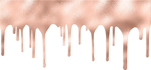 Dripping Rose Gold Clipart
