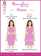 Dresses tips for hourglass body type or body shape