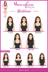 Necklines tips for hourglass body type or body shape