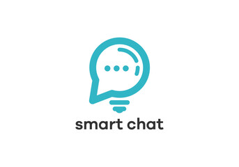 smart chat business talk logo design templates