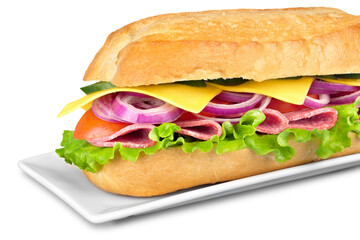 Sandwich with salami