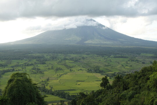 Landscape shot of Bicol province, Philippines