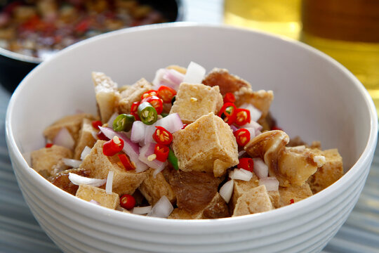 Tokwa't Baboy (Fried Tofu and Crispy Pork) from the Philippines