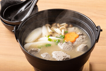 ［宮城県］サンマのすり身汁　(秋刀魚のつみれ汁)