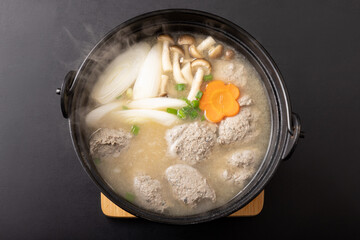 ［宮城県］サンマのすり身汁　(秋刀魚のつみれ汁)