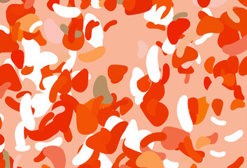 Fototapeta na wymiar Light Orange vector backdrop with abstract shapes.