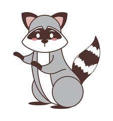 cute raccoon icon