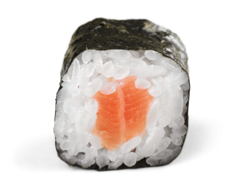 Sushi pieces collection, isolated on white background