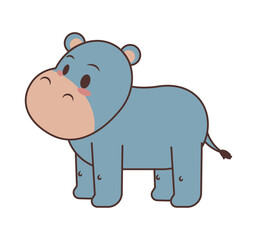 cute hippopotamus icon