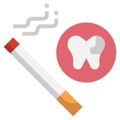 Quit smoking_tooth line icon,linear,outline,graphic,illustration