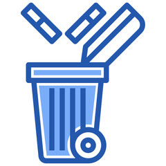 Quit smoking_garbage line icon,linear,outline,graphic,illustration