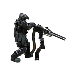 Machine gun operator