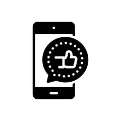 Obraz premium Black solid icon for responses