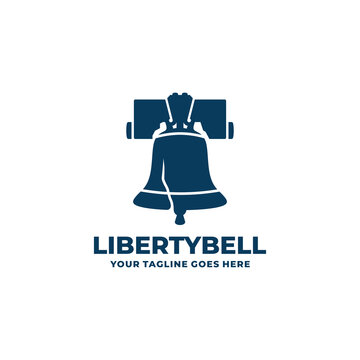 Liberty bell logo design vector