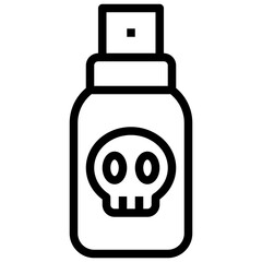 Poison_spray line icon,linear,outline,graphic,illustration