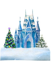 Fototapeta premium castle in the snow,Palace of Ice.