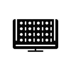Naklejka premium Black solid icon for matrix