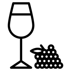 grape wine beverage drink icon