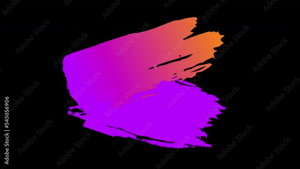Poster Abstract gradient brush stroke animation for text. Ink stroke movement for video overlay and  copy space. Rough paint for tittle and lower third frame 
