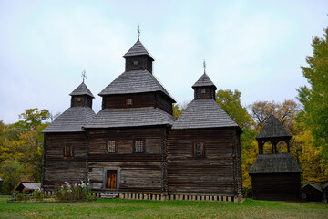 Fototapeta na wymiar Wooden church in Ukraine
