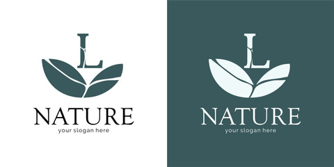 Nature Logo Design with Letter L
