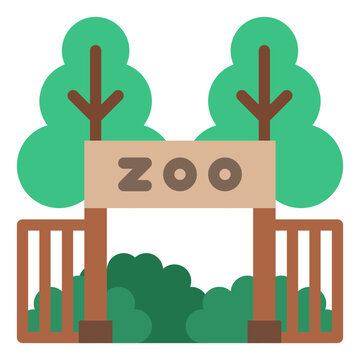 zoo park town building icon