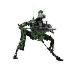 mech robot with operator