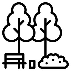 park garden city town building icon