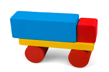 Truck Made of Toy Blocks