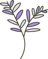 Fototapeta premium decorative leaves illustration
