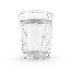 glass with water transparent