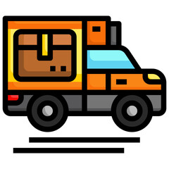 Delivery Truck line icon,linear,outline,graphic,illustration