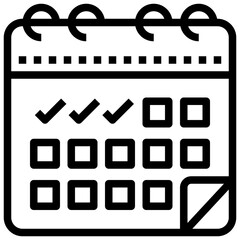Calendar line icon,linear,outline,graphic,illustration