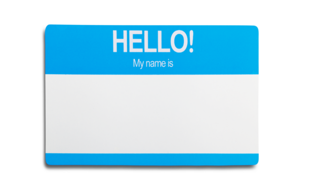 Blank Name Tag